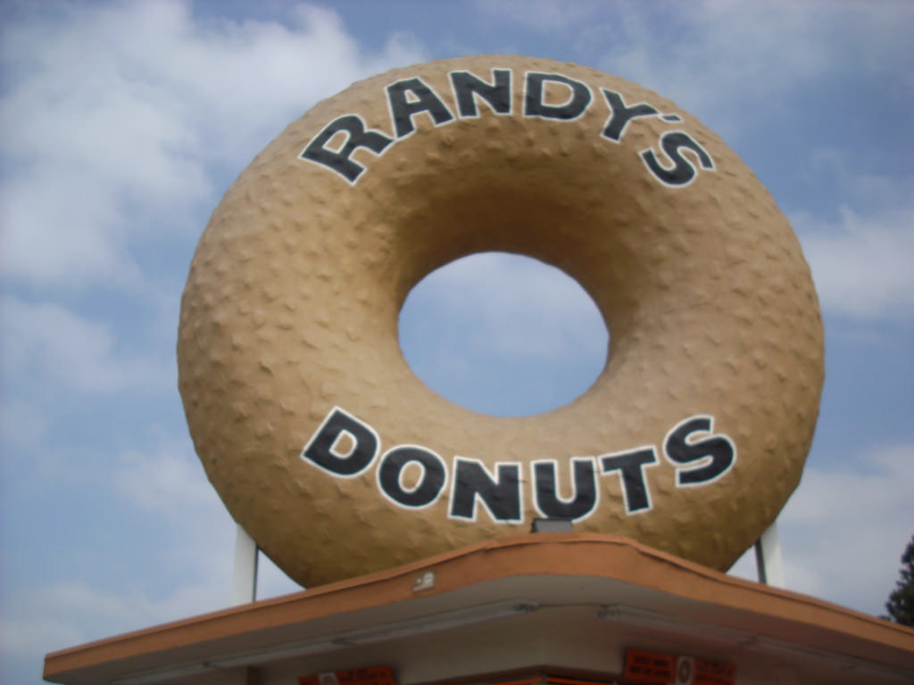 In Front of Randy's Donuts
